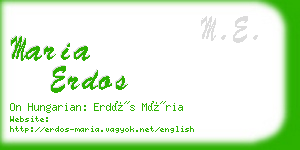 maria erdos business card